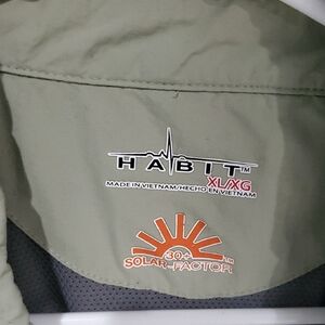 Habit Men's Green Casual Button Down Shirt